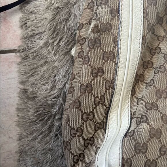 GUCCI handbag Gg logo canvas Bella tote bag Bamboo shoulder dress classic purse - Picture 3 of 15